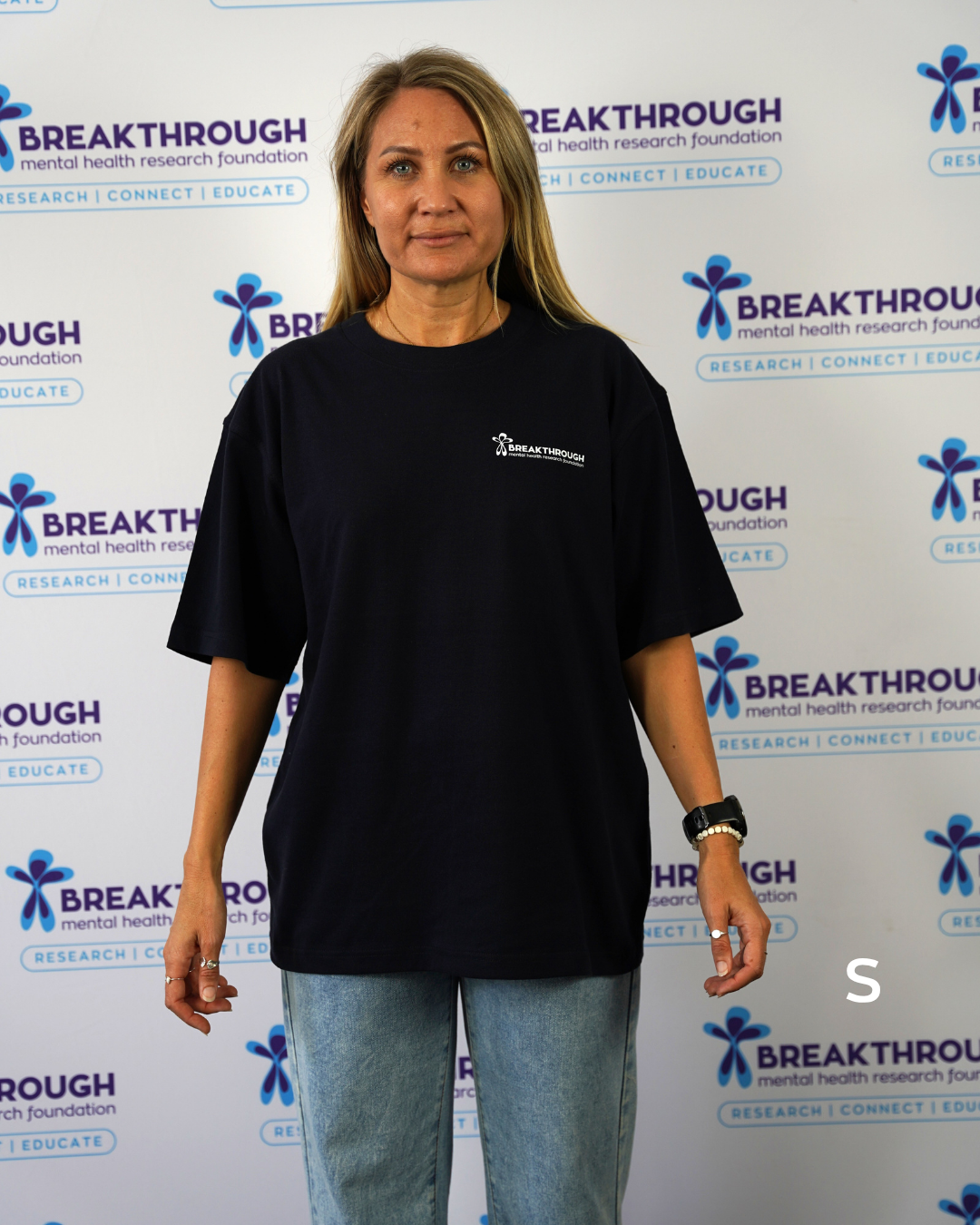 OVERSIZED 'this tee funds mental health research' tshirt