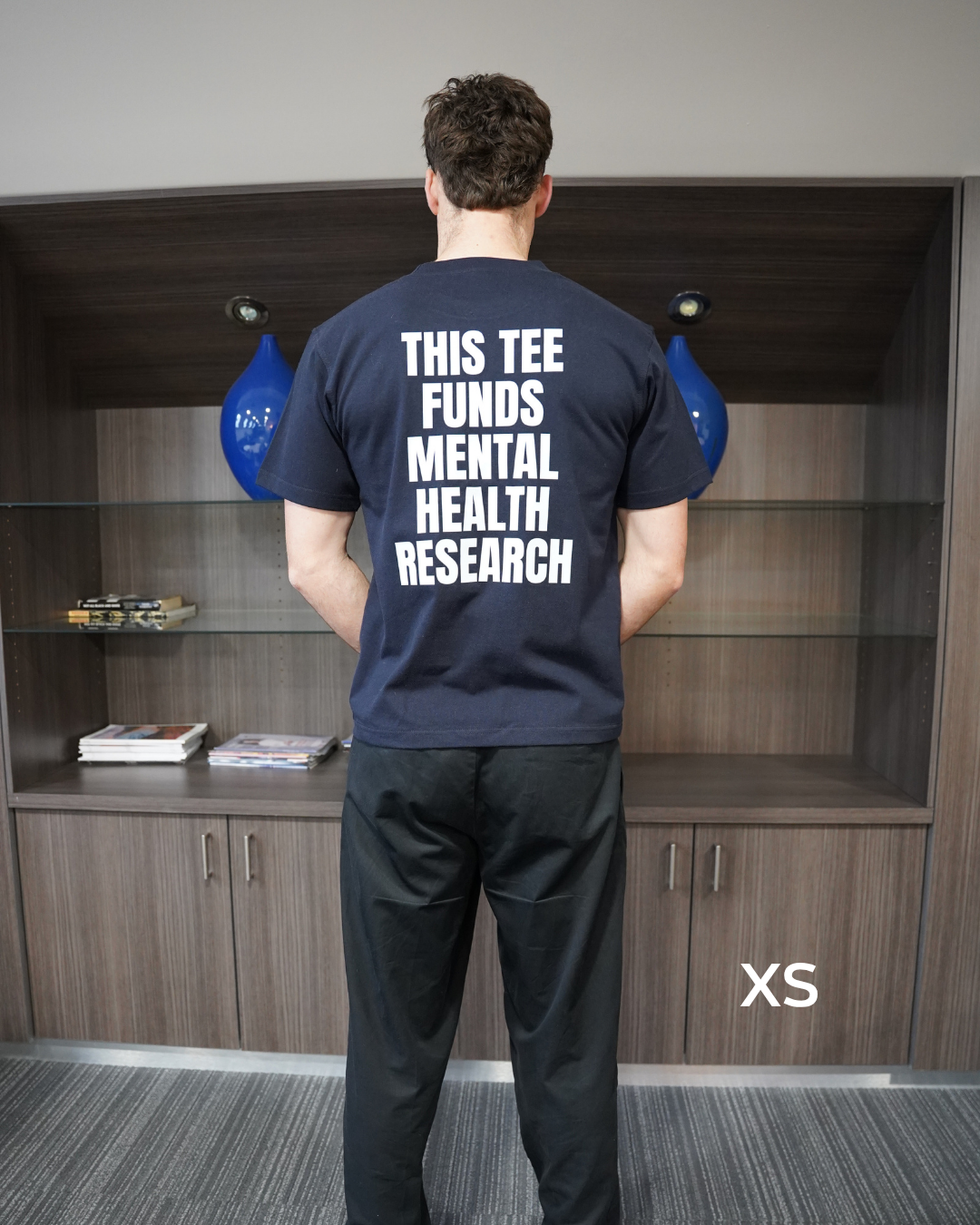 OVERSIZED 'this tee funds mental health research' tshirt