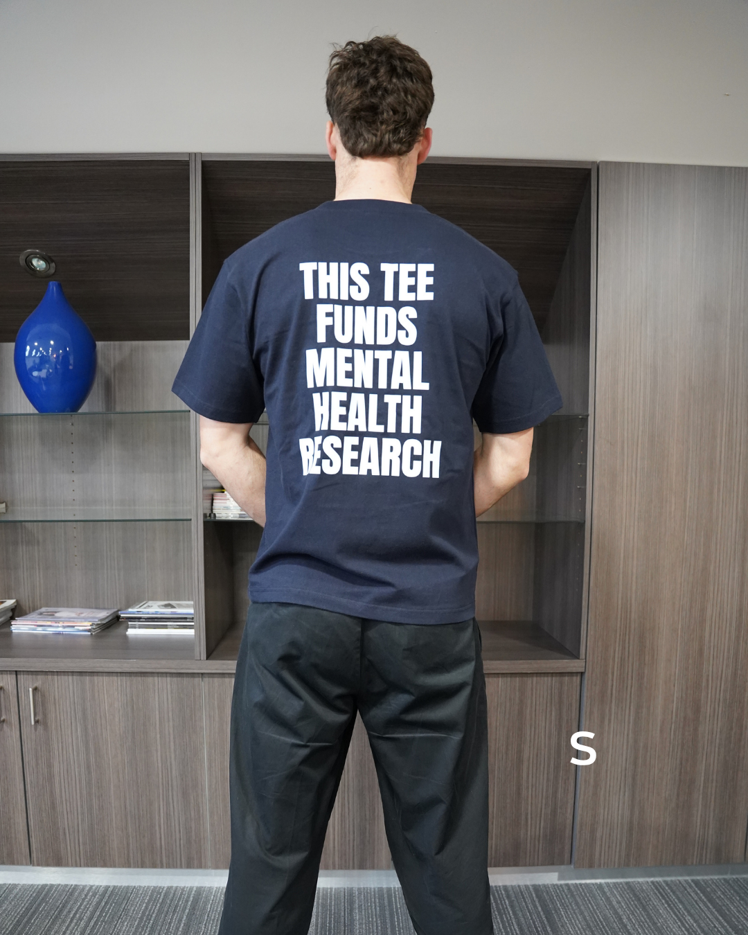 OVERSIZED 'this tee funds mental health research' tshirt