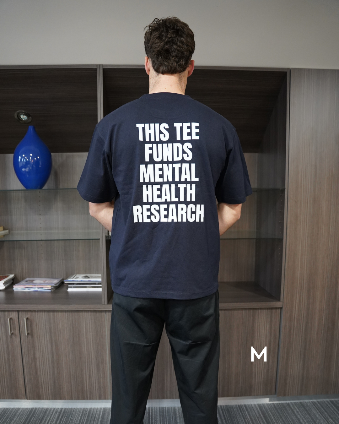 OVERSIZED 'this tee funds mental health research' tshirt