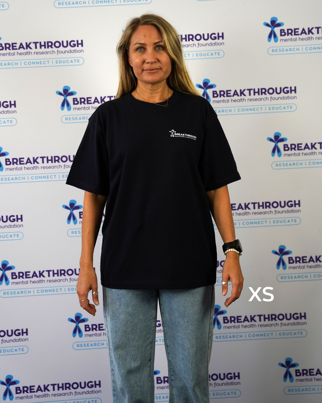 OVERSIZED 'this tee funds mental health research' tshirt