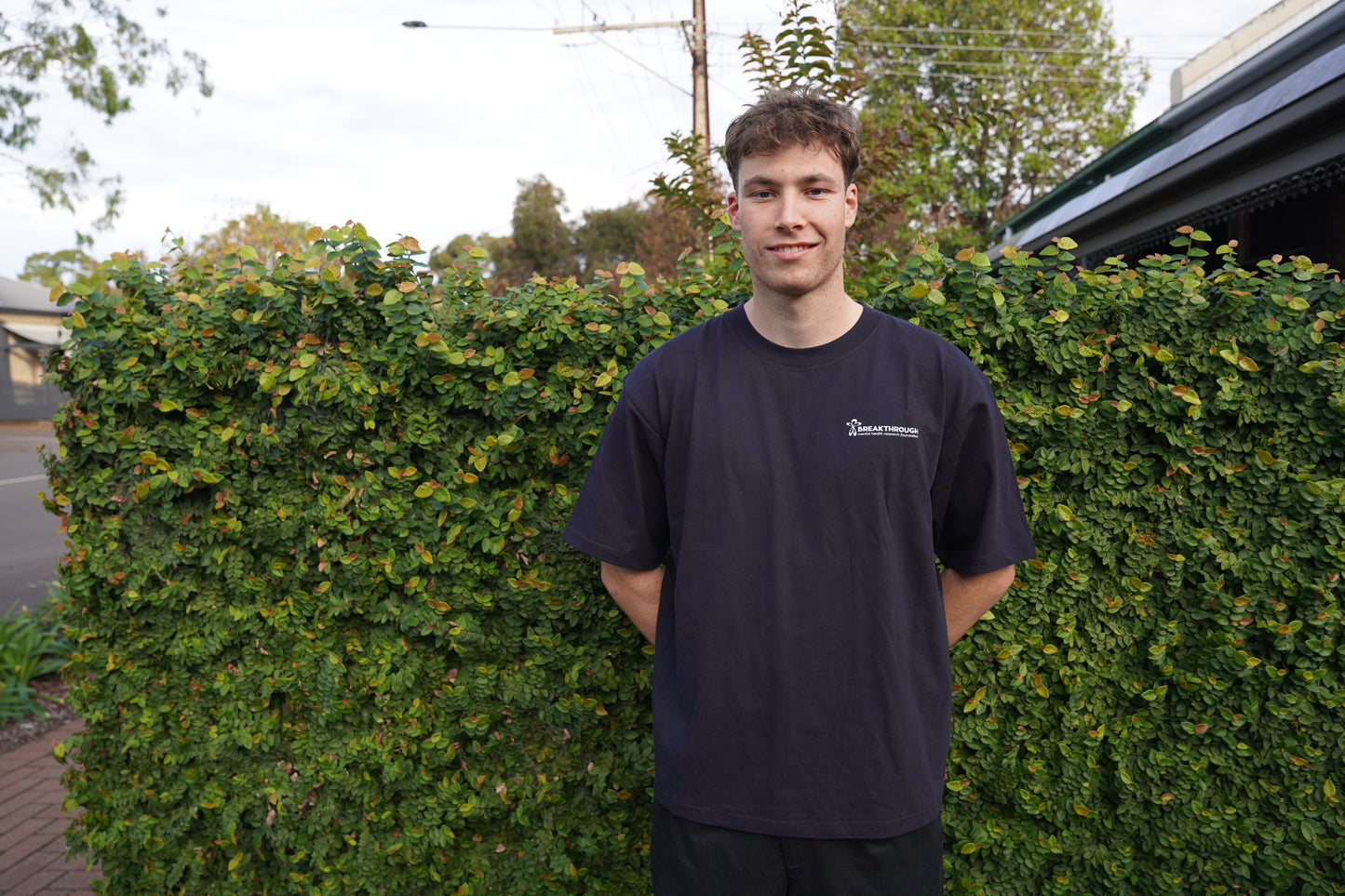 OVERSIZED 'this tee funds mental health research' tshirt